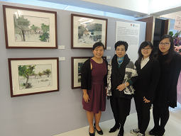 著名嶺南派畫家伍月柳在香港中文大學善衡書院舉辦國畫聯(lián)展